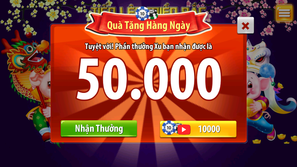 Tien Len Mien Bac - Tien Len Dong Chat Dong Mau Tangkapan skrin 1