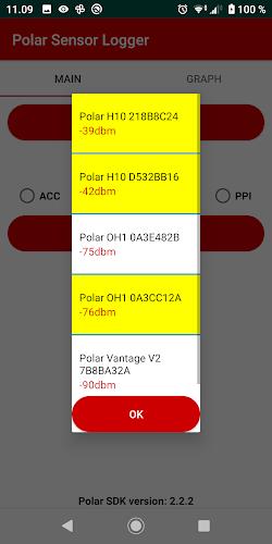 Polar Sensor Logger Screenshot 1