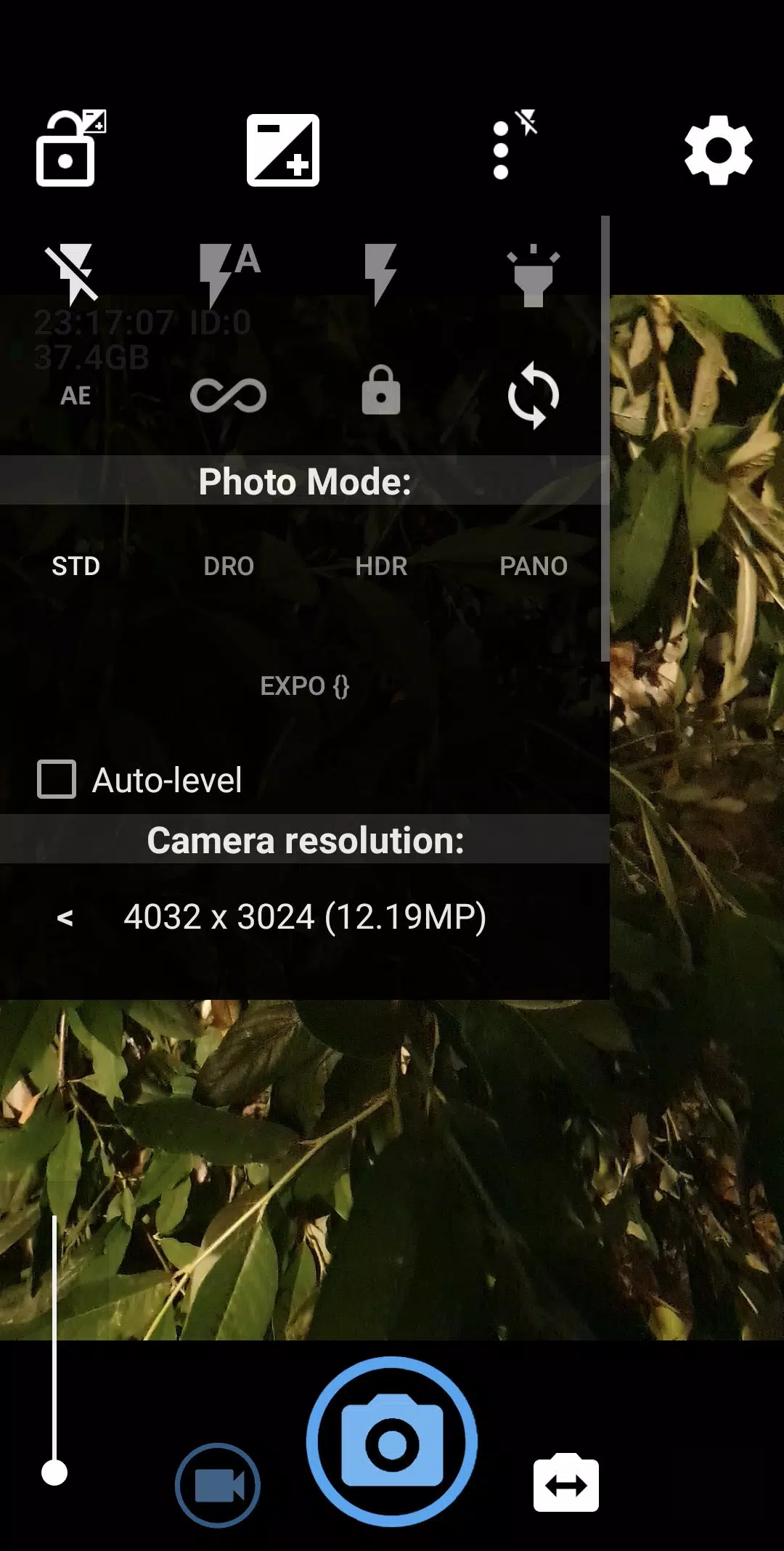 Open Camera ဖန်သားပြင်ဓာတ်ပုံ 1