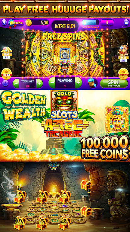 Slots! Azetc Gold Treasures Vegas Slot machines Ảnh chụp màn hình 1