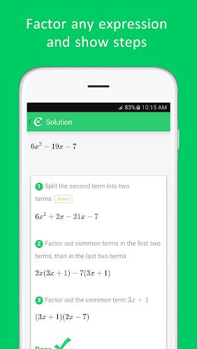 Cymath - Math Problem Solver Capture d'écran 3