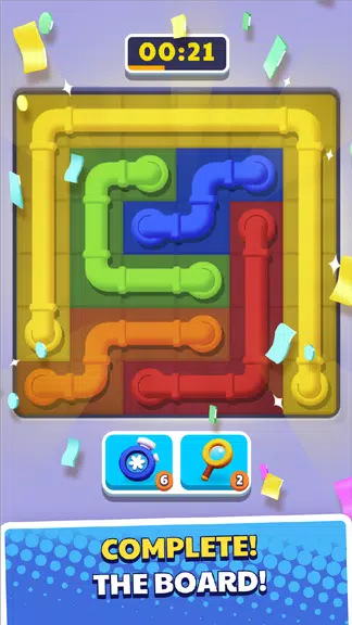 Connect Pipe! Color Line Game Schermafbeelding 1