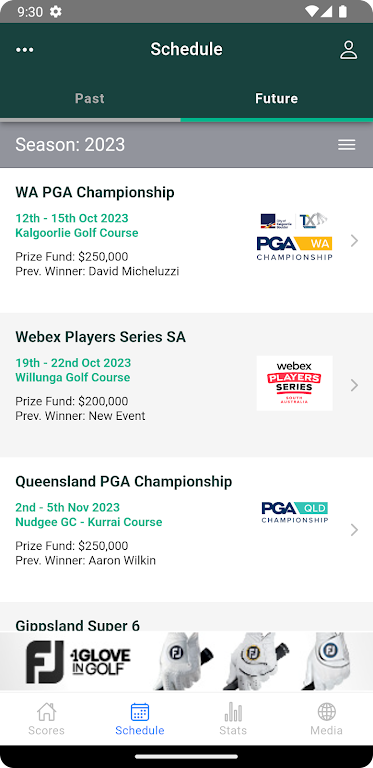 PGA Tour of Australasia Tangkapan skrin 1