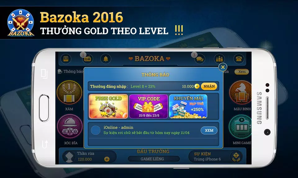 Bazoka - game bai online 2016 Скриншот 1