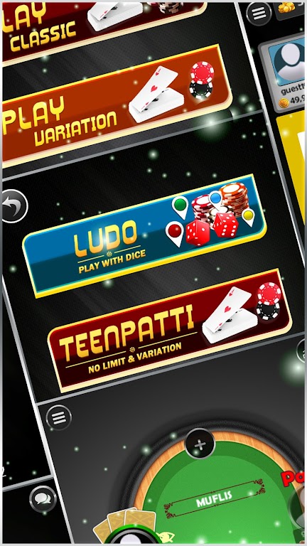 Game Of Clubs Teen Patti (3 Card Poker) and Ludo Zrzut ekranu 1
