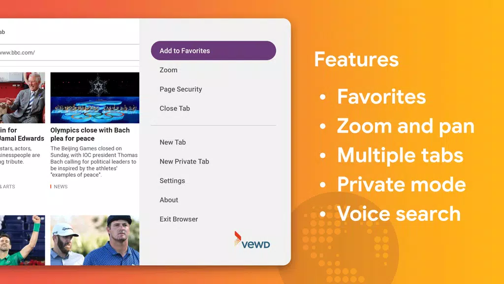 Internet Browser for Sony TV স্ক্রিনশট 1