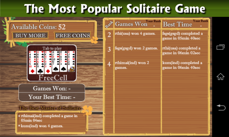 Freecell Patience Solitaire應用截圖第0張