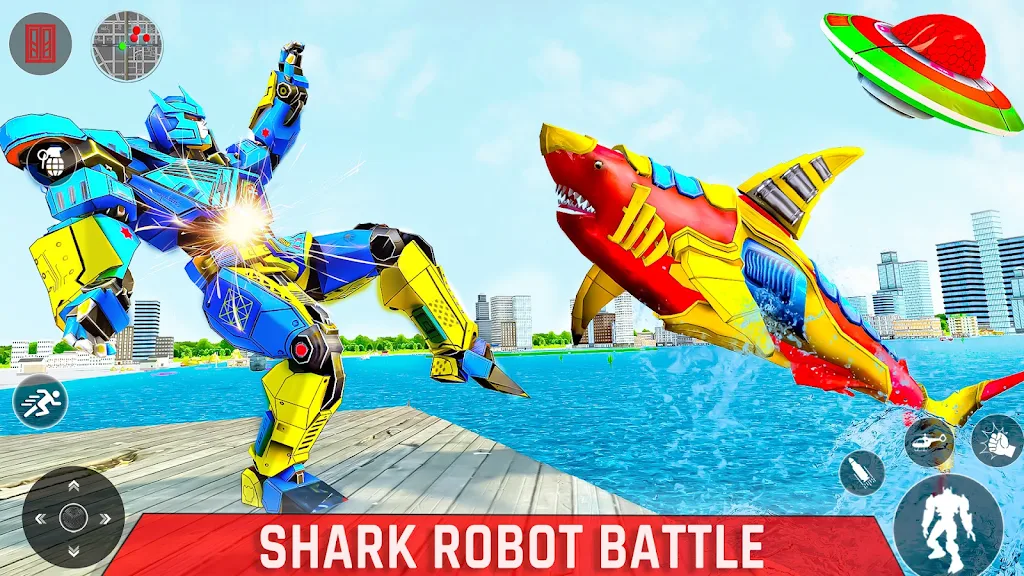 Schermata Shark Robot Transform Car Game 3