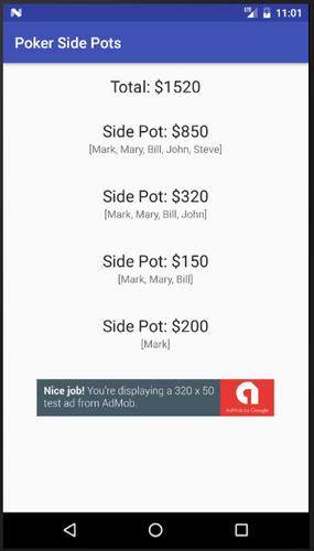 Poker Side Pots應用截圖第1張