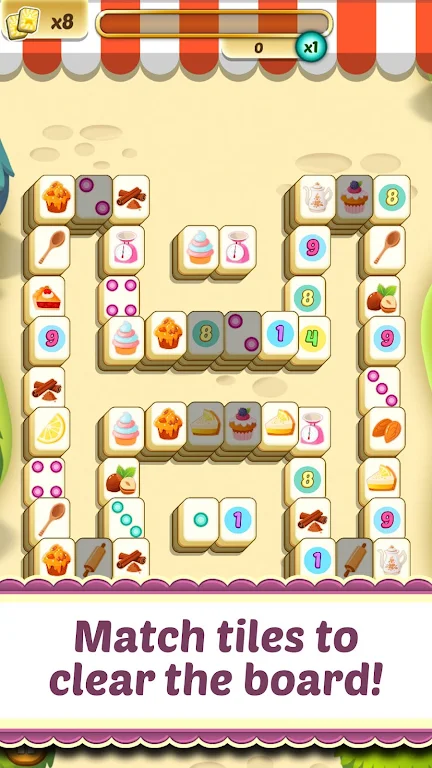 Mahjong Solitaire Cupcake Bake ภาพหน้าจอ 0