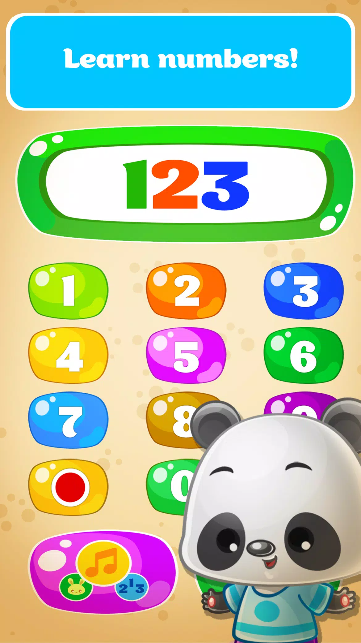 Babyphone game Numbers Animals Screenshot 1