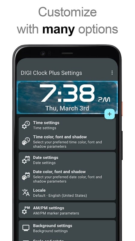 Виджет DIGI Clock Plus Скриншот 2