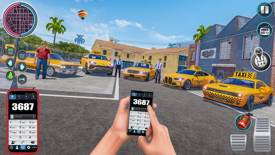 Taxi Traffic Car Racing Games Capture d'écran 1