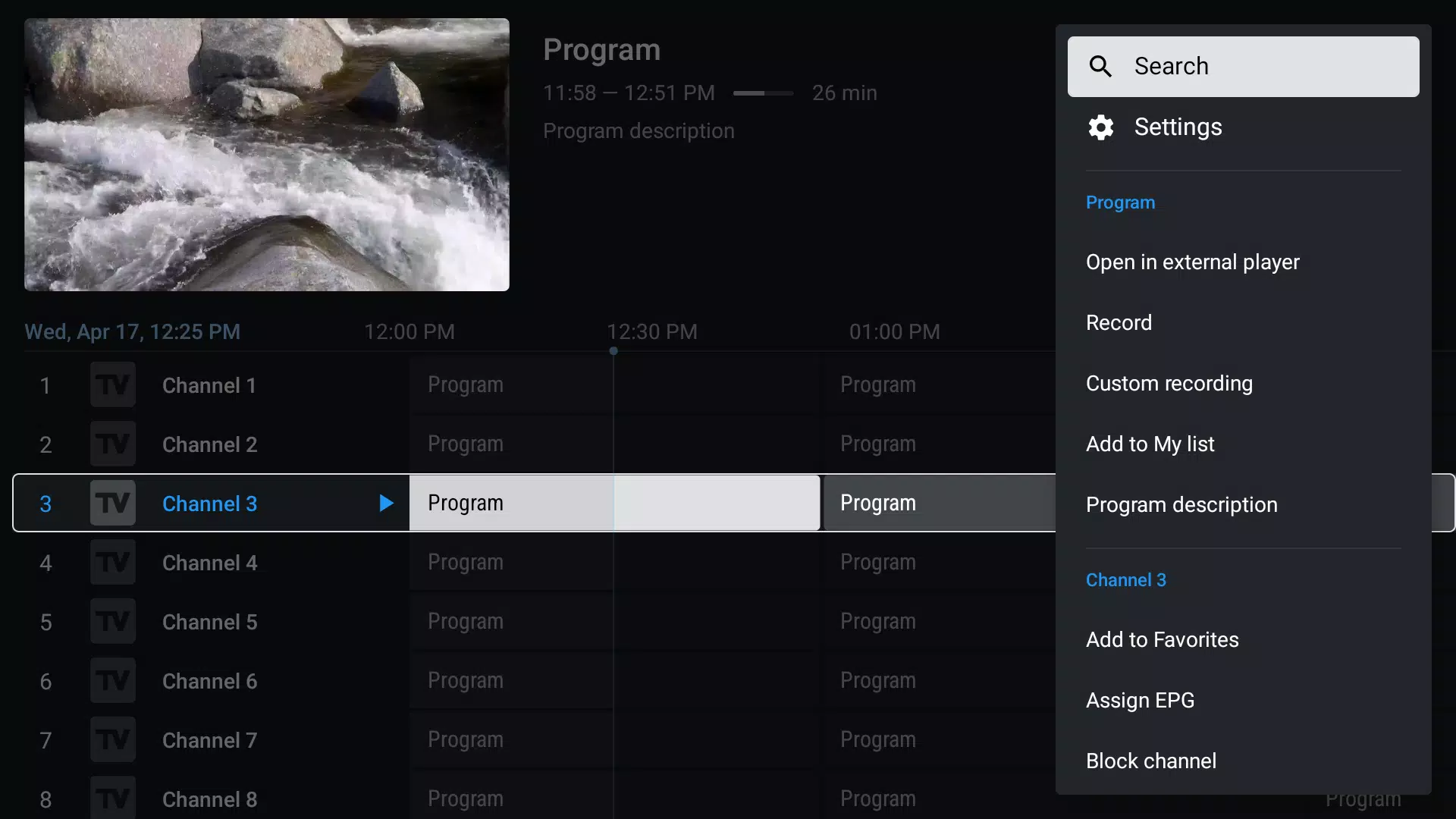 TiviMate IPTV Player スクリーンショット 1