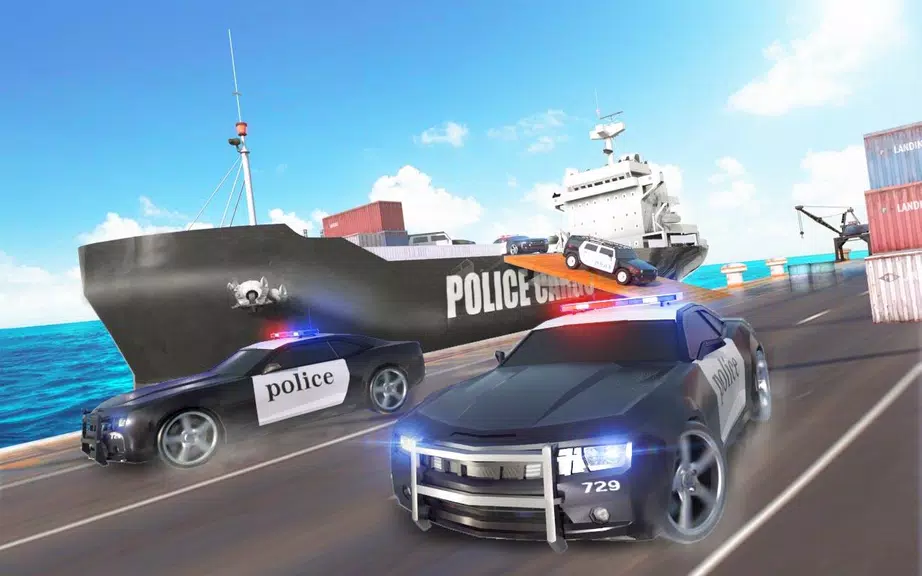 Police Transport Ship Car Simulator स्क्रीनशॉट 1