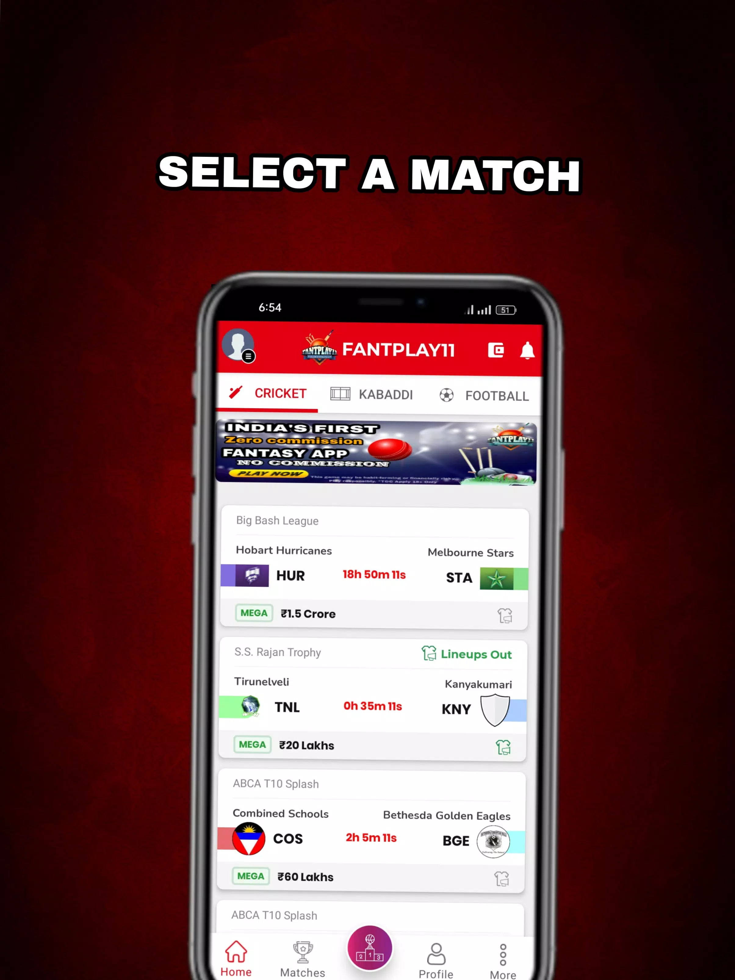 Schermata FantPlay11:Fantasy Cricket App 1