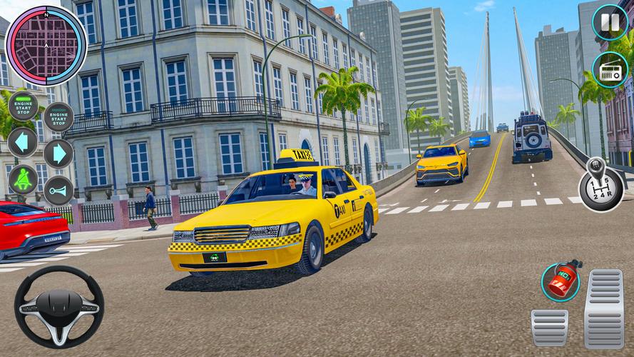 Taxi Traffic Car Racing Games Capture d'écran 3