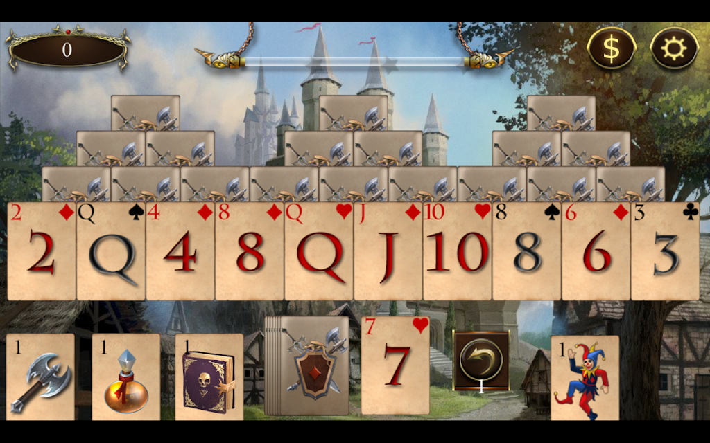 Schermata Legends of Solitaire Curse of the Dragons TriPeaks 2