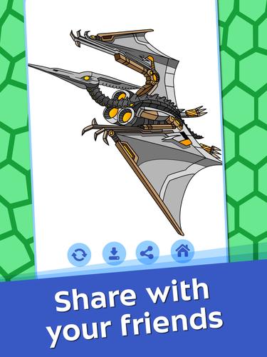Dino Robots Coloring for Boys Ảnh chụp màn hình 3