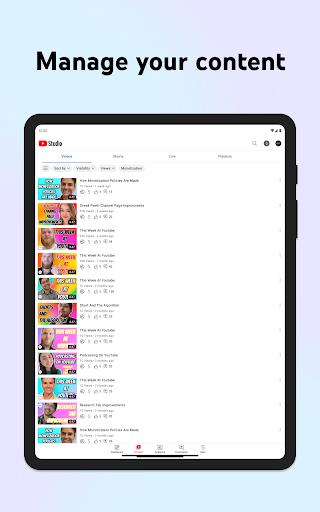 YouTube Studio ဖန်သားပြင်ဓာတ်ပုံ 0