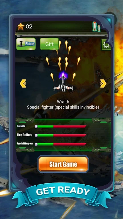 Raiden Fighter - Striker 1945 Air Attack Reloaded Mod Ảnh chụp màn hình 1