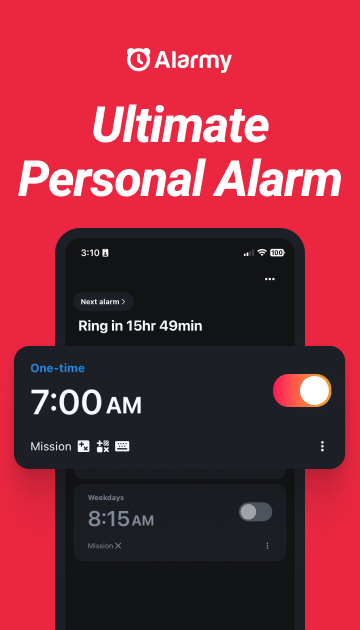 Alarmy – Alarm Clock & Sleep Mod ဖန်သားပြင်ဓာတ်ပုံ 0