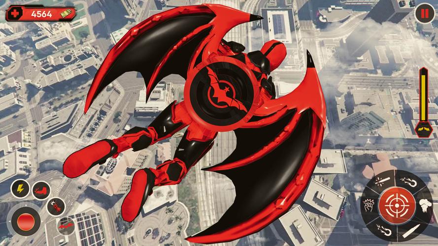 Flying Bat Robot Bike Game應用截圖第0張