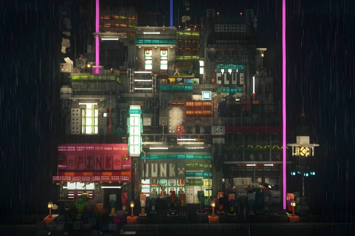 Paisaje urbano cyberpunk