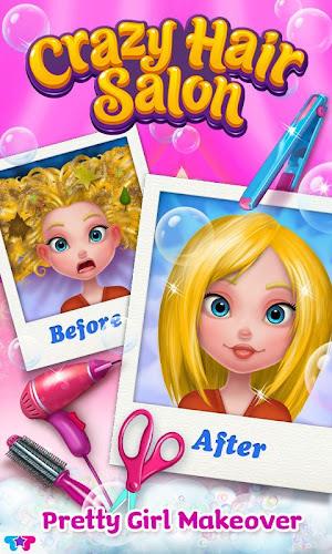 Crazy Hair Salon-Girl Makeover Zrzut ekranu 0