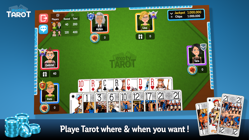 Multiplayer Tarot Game Tangkapan skrin 0