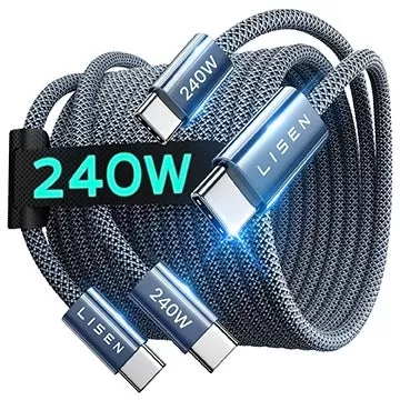 Lisen 6.6ft 240W USB-C Cables on Sale: $5.31