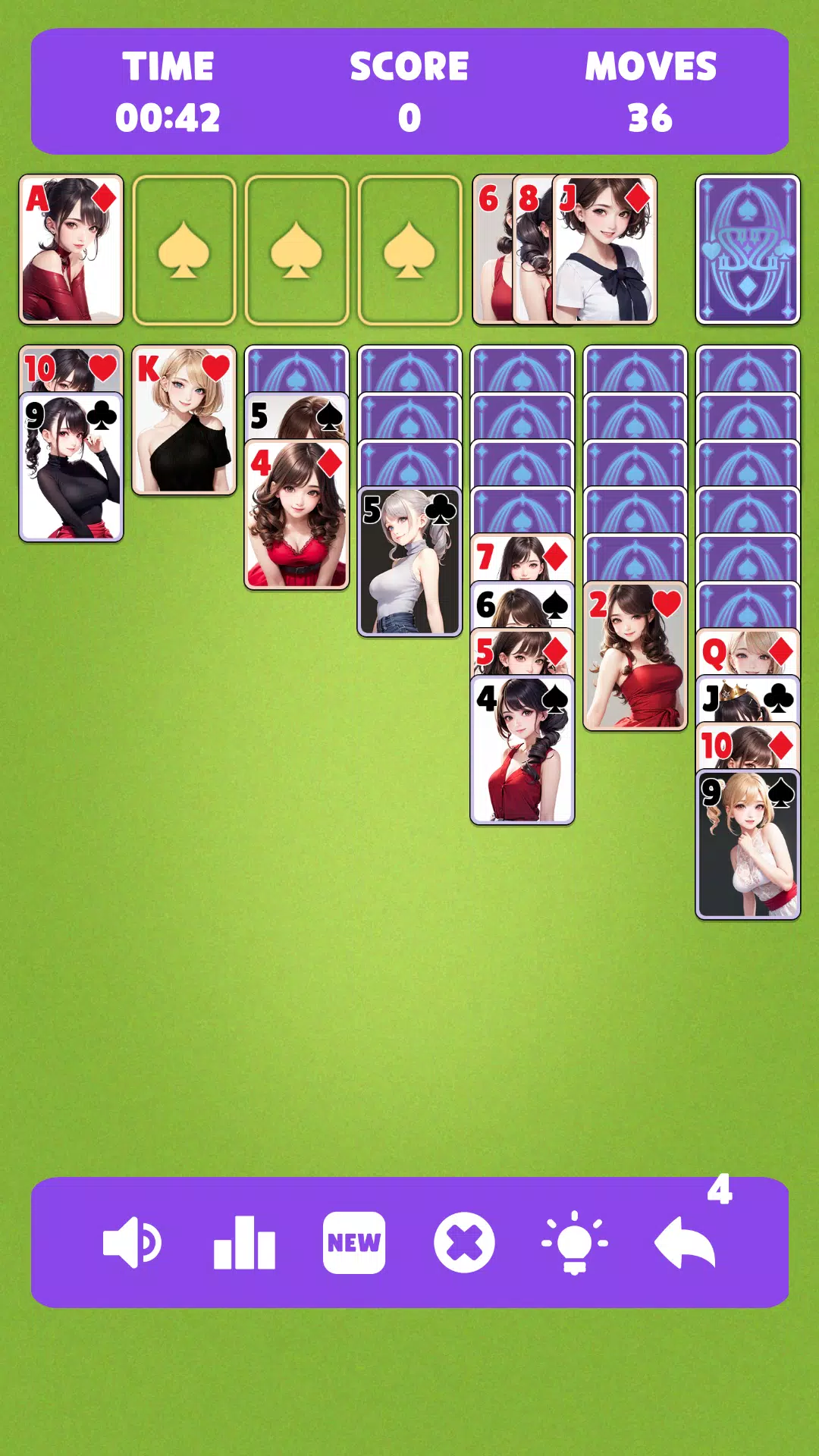 Sexy solitaire girls: ani card Capture d'écran 3