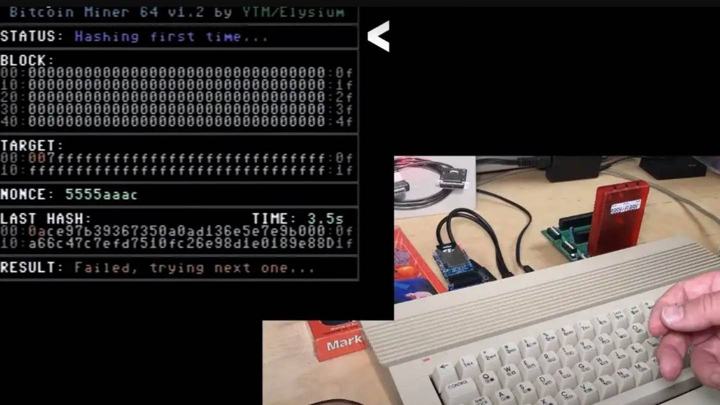 Ретро -компьютеры добыча биткойны