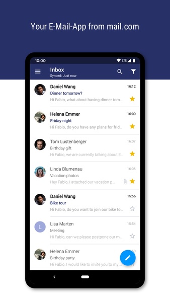 mail.com: Mail app & Cloud 스크린샷 0