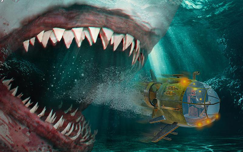 Megalodon shark fish eater Скриншот 0
