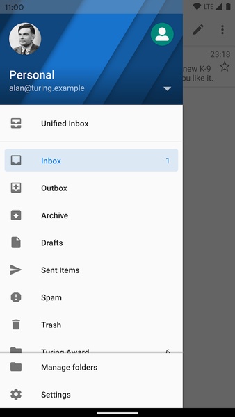 K-9 Mail स्क्रीनशॉट 0