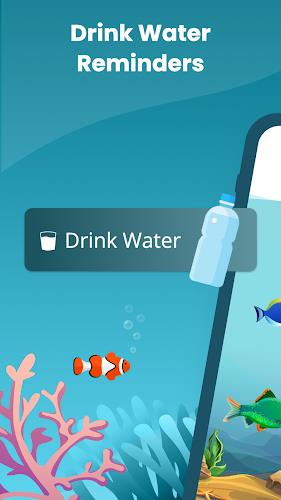 Drink Water Reminder Aquarium ဖန်သားပြင်ဓာတ်ပုံ 0
