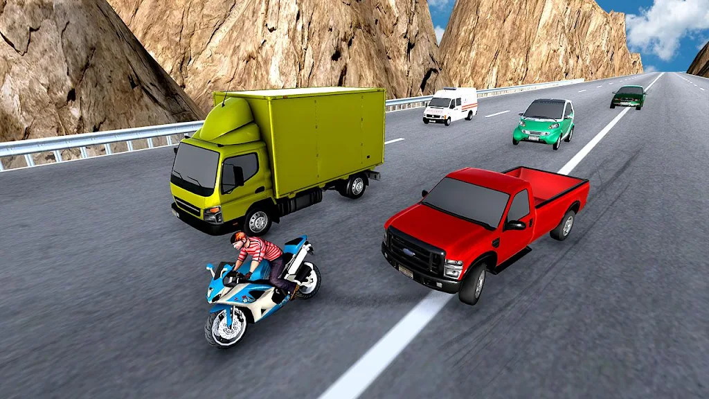 Schermata City Bike Traffic Race in Crowd Taxi 3D 3