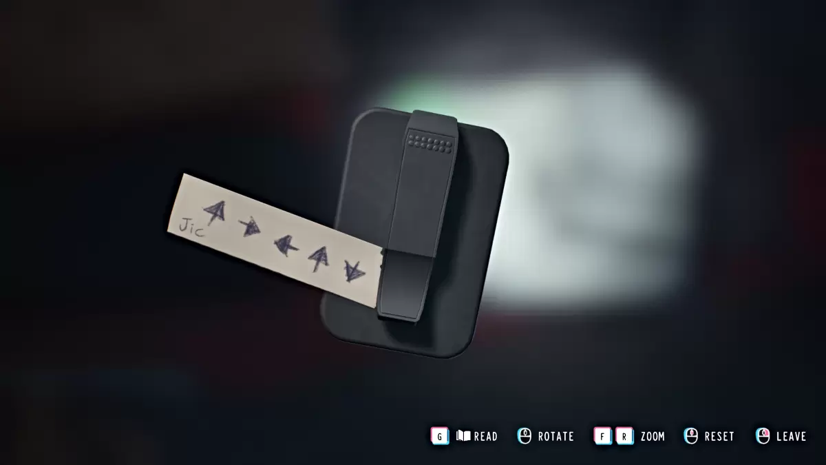 Бумага, прикрепленная к пейджеру Кори в Lost Records Bloom and Rage