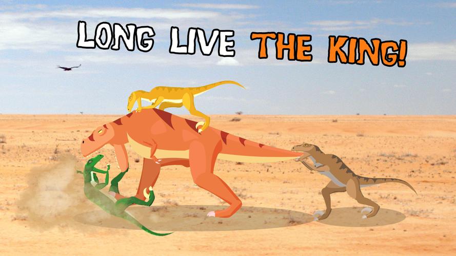 T-Rex Fights Raptors Скриншот 1