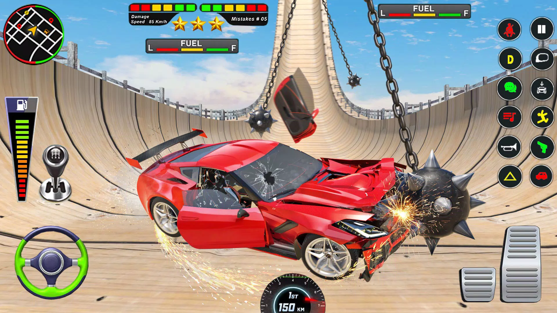 Mega Ramp Car Crash Simulator应用截图第1张
