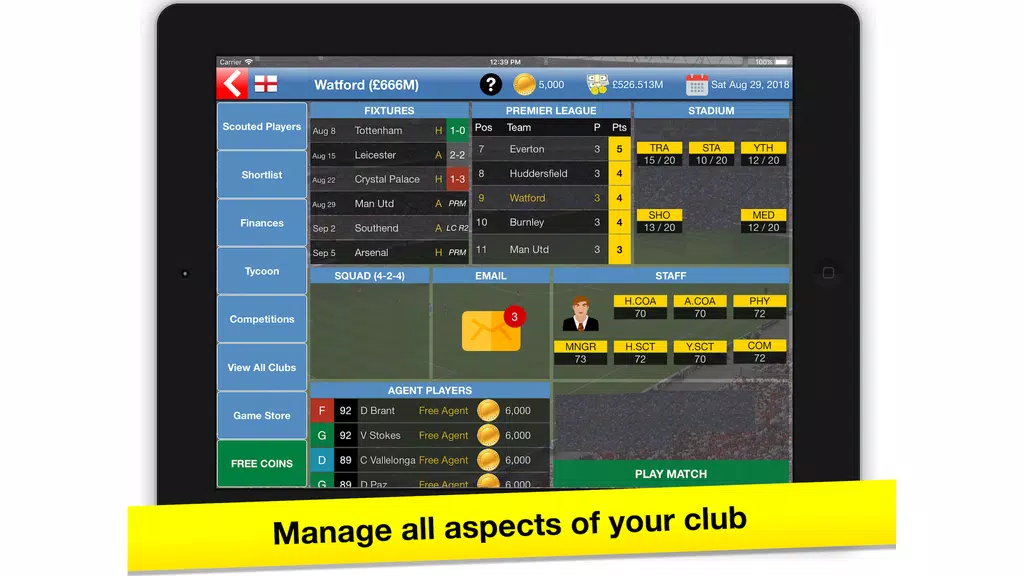Soccer Tycoon: Football Game Captura de pantalla 0