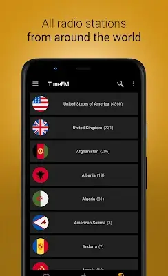 Internet Radio Player - TuneFm 스크린샷 3