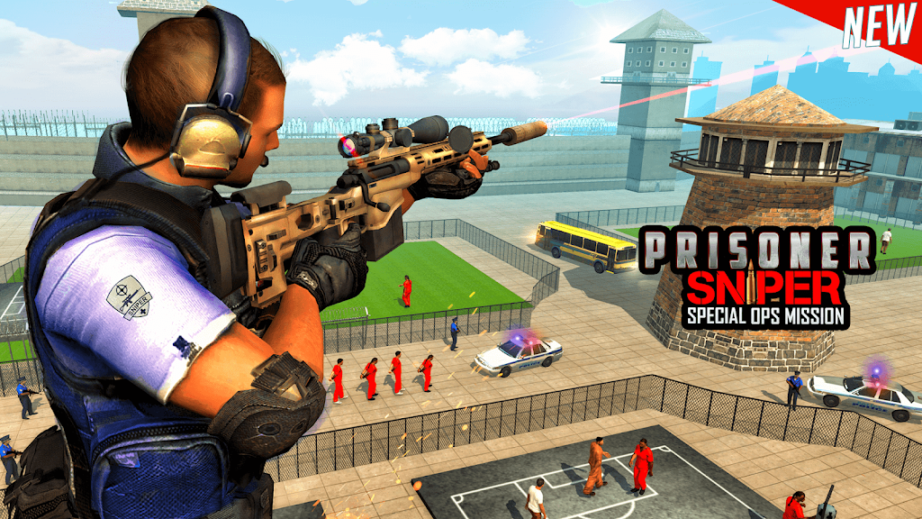Prisoner Sniper Shooting 3D Gun Games Capture d'écran 1