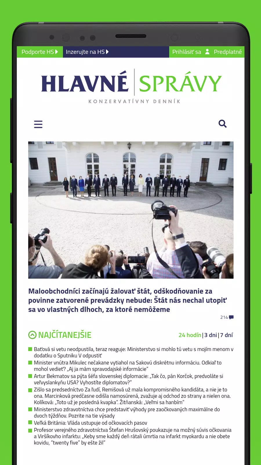 HLAVNÉ SPRÁVY Скриншот 0