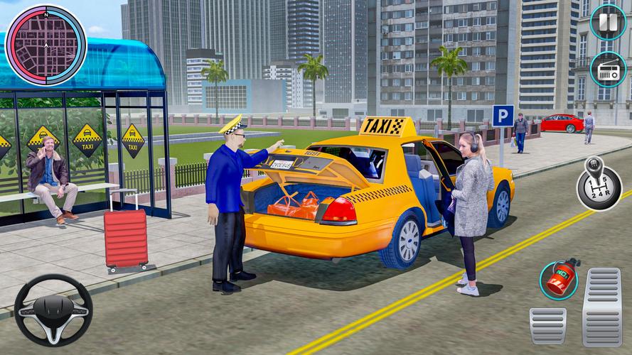 Taxi Traffic Car Racing Games Capture d'écran 2