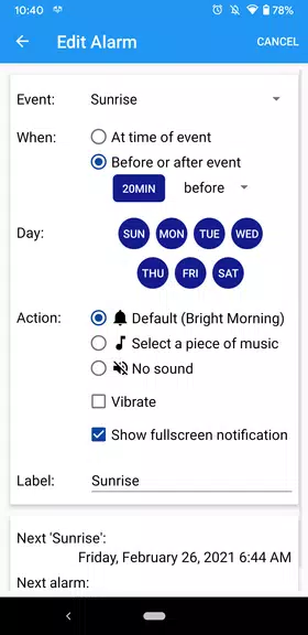 Sun Alarm 스크린샷 1