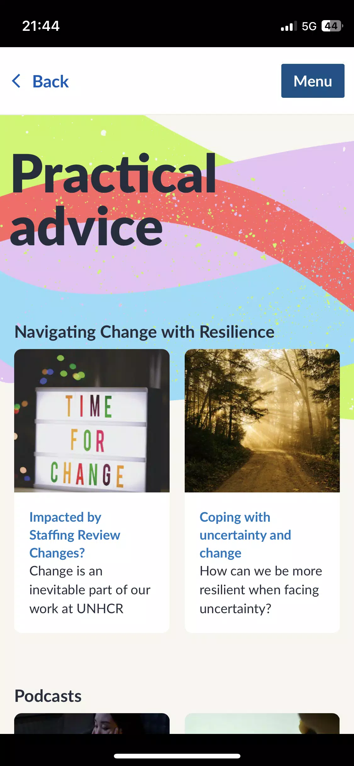 UNHCR Wellbeing 스크린샷 2