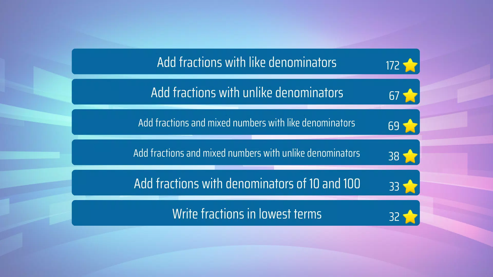 Adding Fractions Math Game ภาพหน้าจอ 0