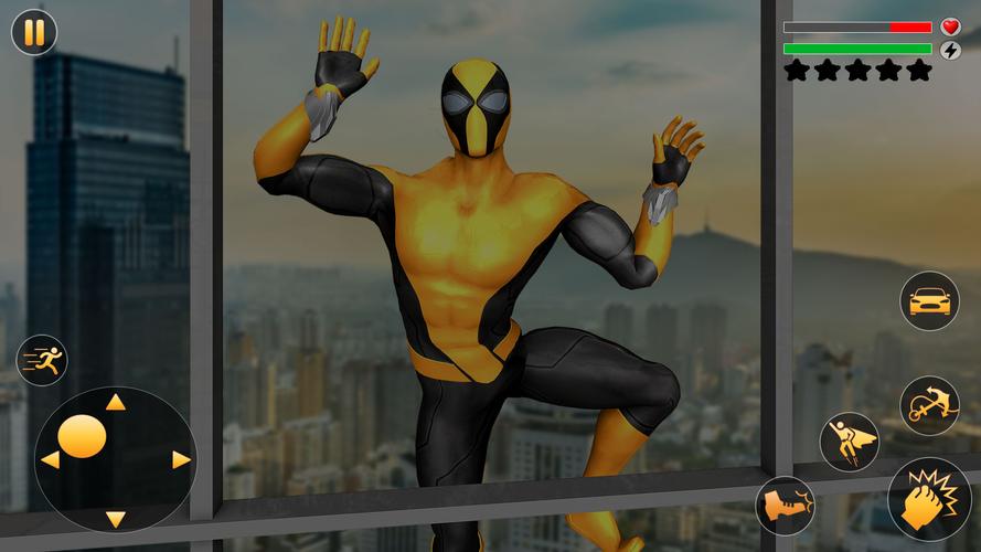 Flying Hero Crime City Battle Captura de pantalla 3